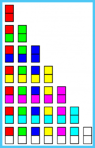 Jogo de dominó de cores